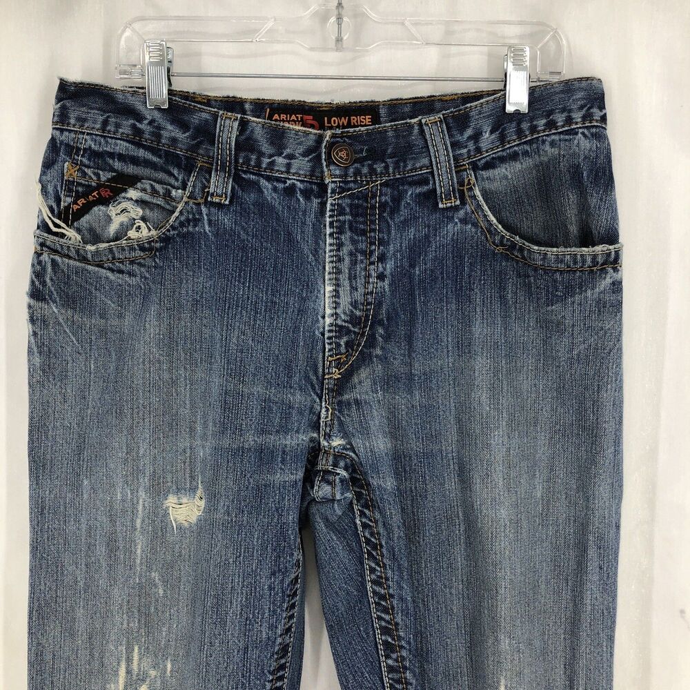Ariat Jeans FR Low Rise M4 Boot Cut Cat 2 Flame Resistant Distress Jeans 33/32